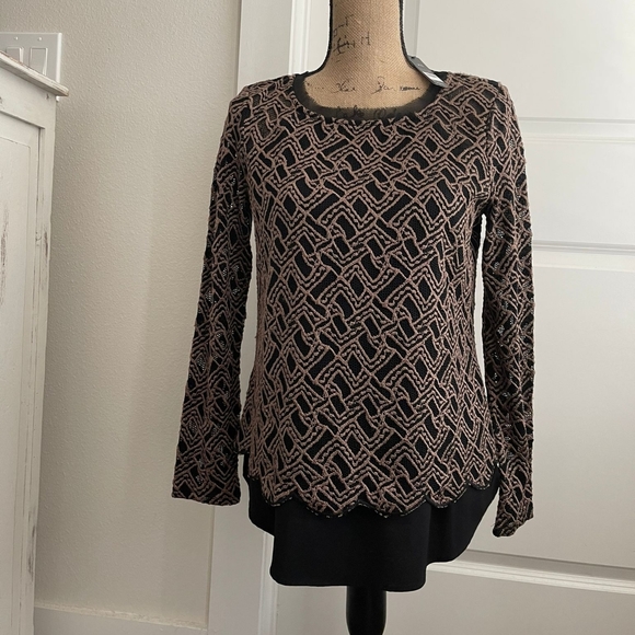 NWT! NIC + ZOE GORGEOUS OVERLAY LONGSLEEVE BLOUSE - Picture 10 of 15